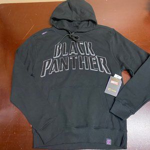 Dekryptic Mens Black X Marvel Black Panther Long Sleeve Pullover Hoodie Size M L